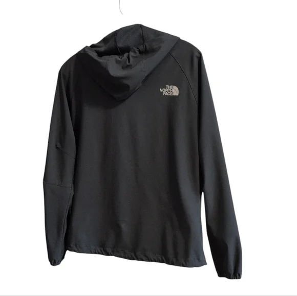 The North Face Apex WindWall Jacket Womens M Black Hooded Softshell Zip Pockets - Picture 3 of 10